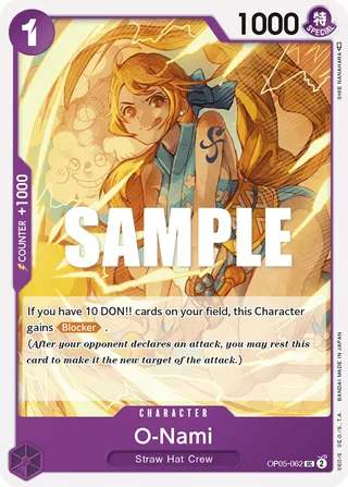 O-Nami #OP05-062 · Awakening of the New Era: 1st Anniversary Tournament Cards One Piece card