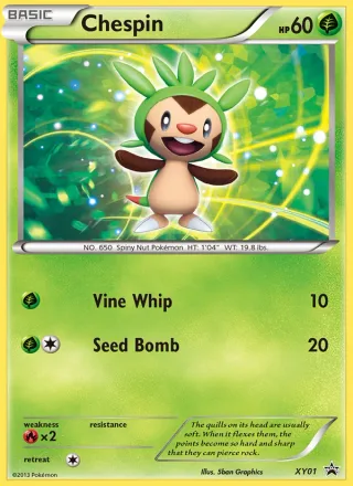 Chespin #XY01 · XY Black Star Promos Pokémon card