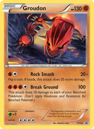 Groudon #XY52 · XY Black Star Promos Pokémon card