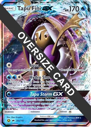 Tapu Fini GX #039a · Jumbo cards Pokémon card