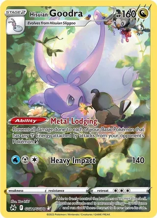 Hisuian Goodra #GG21 · Crown Zenith Galarian Gallery Pokémon card