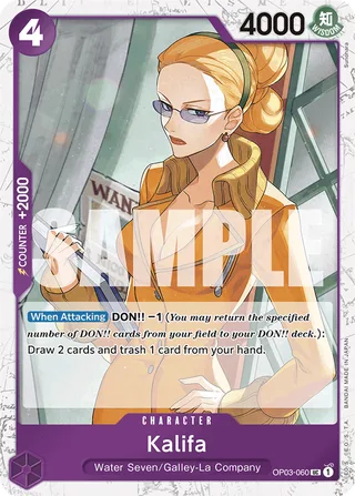 Kalifa (Full Art) #OP03-060-full-art · Premium Booster -The Best- One Piece card