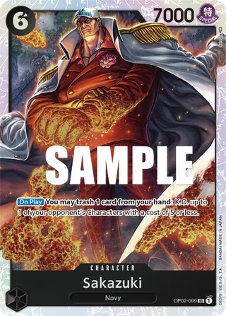 Sakazuki #OP02-099 · Paramount War One Piece card