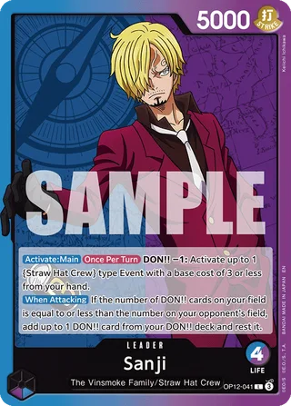 Sanji #OP12-041 · Legacy of the Master One Piece card