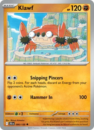 Klawf #090 · Journey Together Pokémon card