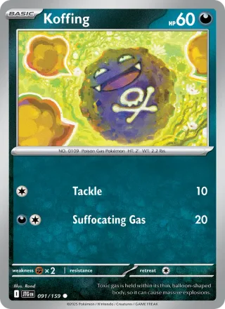 Koffing #091 · Journey Together Pokémon card