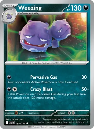 Weezing #092 · Journey Together Pokémon card