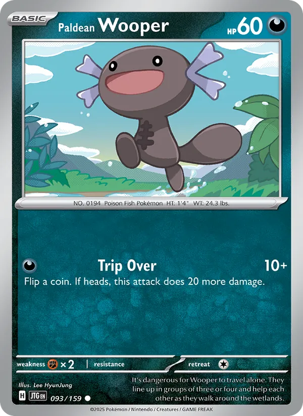 Paldean Wooper full card art