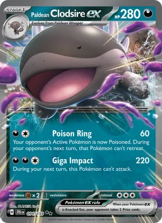 Paldean Clodsire ex #094 · Journey Together Pokémon card