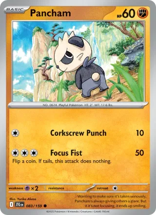 Pancham #083 · Journey Together Pokémon card