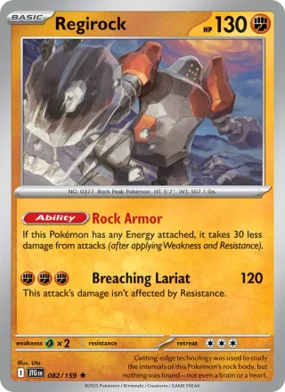 Regirock #082 · Journey Together Pokémon card