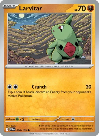 Larvitar #080 · Journey Together Pokémon card