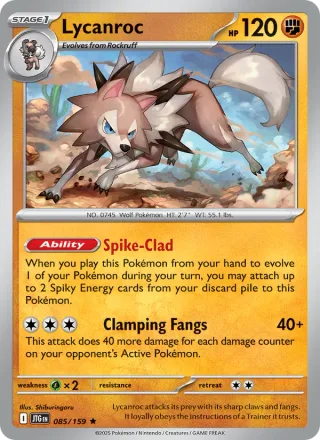 Lycanroc #085 · Journey Together Pokémon card
