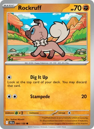 Rockruff #084 · Journey Together Pokémon card
