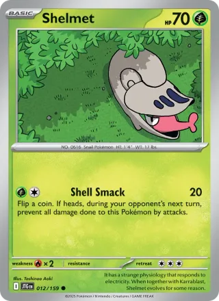 Shelmet #012 · Journey Together Pokémon card