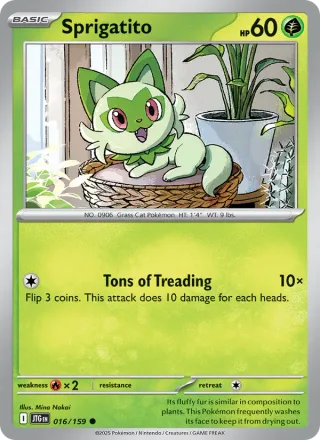 Sprigatito #016 · Journey Together Pokémon card