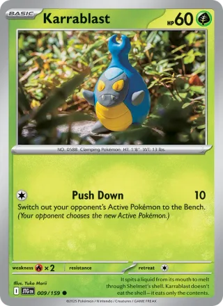 Karrablast #009 · Journey Together Pokémon card