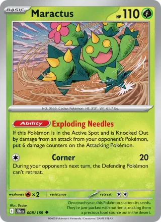 Maractus #008 · Journey Together Pokémon card
