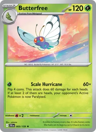 Butterfree #003 · Journey Together Pokémon card