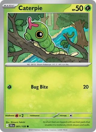Caterpie #001 · Journey Together Pokémon card