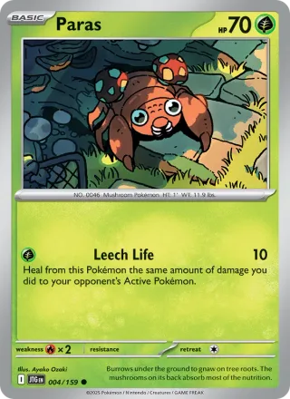 Paras #004 · Journey Together Pokémon card