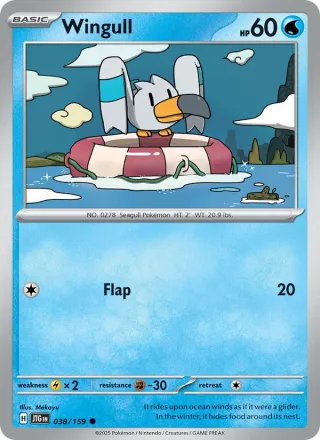 Wingull #038 · Journey Together Pokémon card