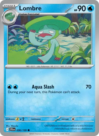 Lombre #036 · Journey Together Pokémon card