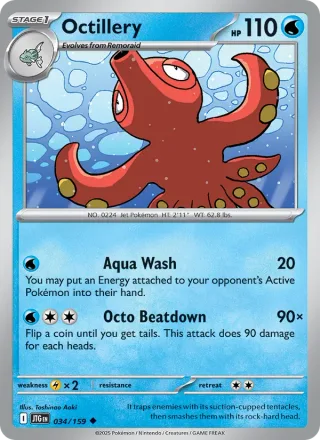Octillery #034 · Journey Together Pokémon card