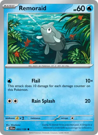Remoraid #033 · Journey Together Pokémon card