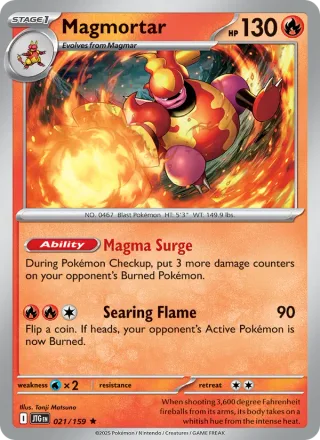 Magmortar #021 · Journey Together Pokémon card