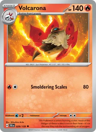 Volcarona #029 · Journey Together Pokémon card