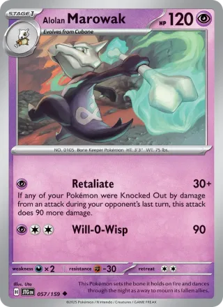 Alolan Marowak #057 · Journey Together Pokémon card