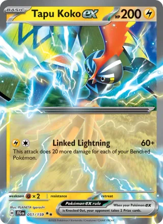 Tapu Koko ex #051 · Journey Together Pokémon card