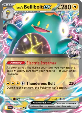 Iono's Bellibolt ex #053 · Journey Together Pokémon card