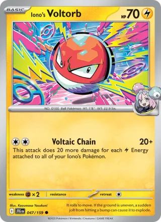 Iono's Voltorb #047 · Journey Together Pokémon card
