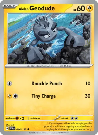 Alolan Geodude #044 · Journey Together Pokémon card