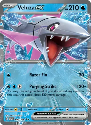 Veluza ex #043 · Journey Together Pokémon card