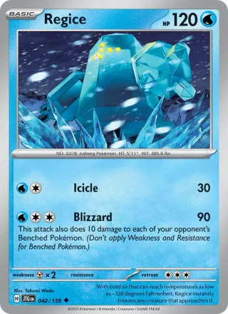 Regice #042 · Journey Together Pokémon card