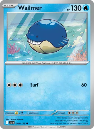 Wailmer #040 · Journey Together Pokémon card