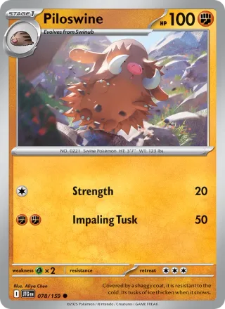 Piloswine #078 · Journey Together Pokémon card