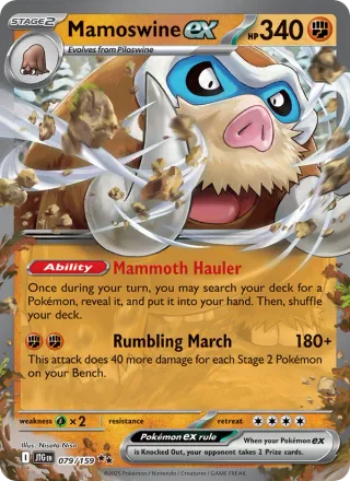 Mamoswine ex #079 · Journey Together Pokémon card