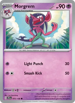 Morgrem #072 · Journey Together Pokémon card