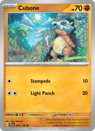 Cubone #076 · Journey Together Pokémon card