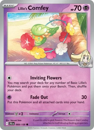 Lillie's Comfey #068 · Journey Together Pokémon card
