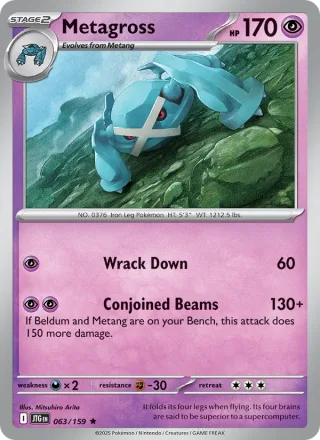 Metagross #063 · Journey Together Pokémon card