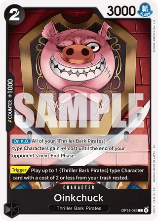 Oinkchuck #OP14-082 · The Azure Sea's Seven One Piece card