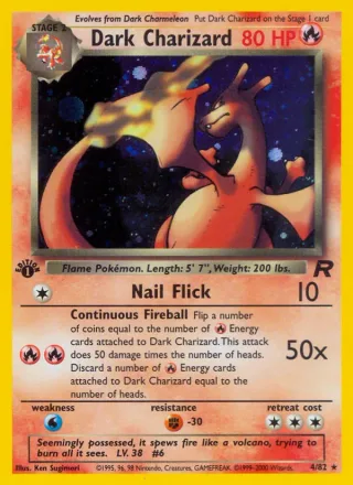 Dark Charizard #4 · Team Rocket Pokémon card