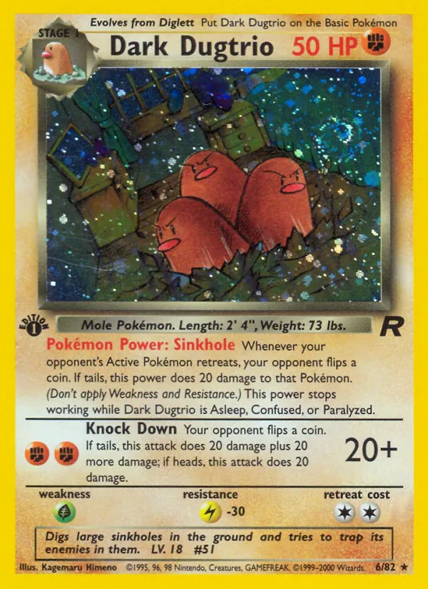 Dark Dugtrio full card art