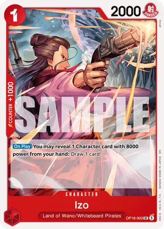Izo #OP16-002 · The Time of Battle Release Event Cards One Piece card