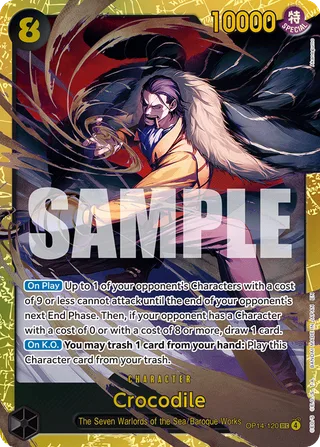 Crocodile #OP14-120 · The Azure Sea's Seven One Piece card